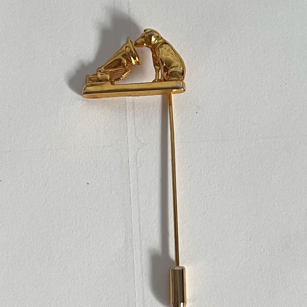 Rca Victor Dog "Nipper" Gold Tone Stick Pin